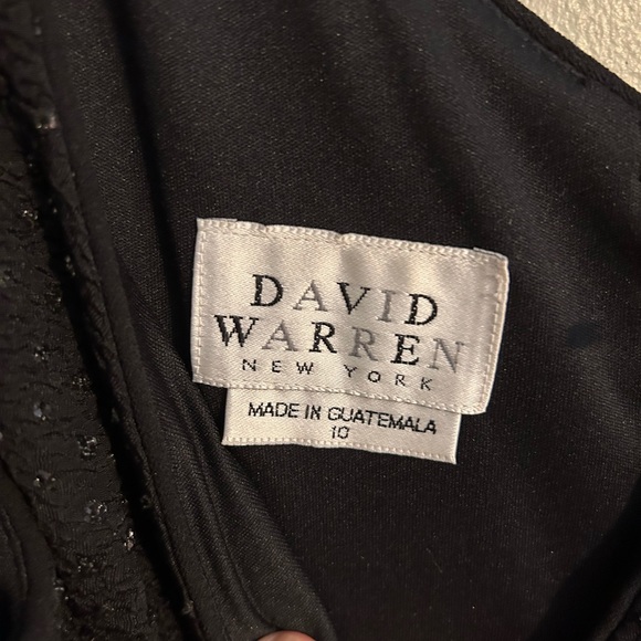 David Warren NY Vintage Black Dress Gown Sz 10 - Picture 4 of 4